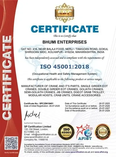 ISO 45001 Certificate